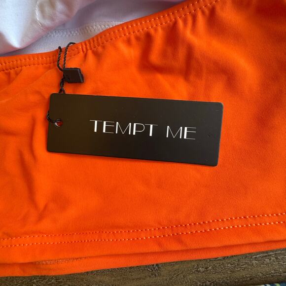 Tempt Me Women's Size Medium NWT Two Piece Swimsuit High Waist Halter Top - Picture 5 of 8